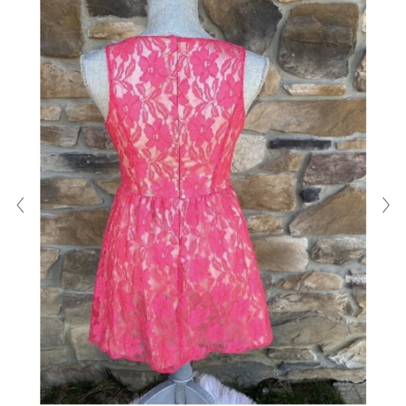 Mac & Jac Pink Lace Mini Dress - Picture 2 of 10